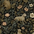 thumbnail image 1 of Vintage Peel and Stick Wallpaper Gothic Jungle Leopard Antique Floral Matte Black Wall Mural 23.6in x 9.8ft Self Adhesive Removable Wall Paper Renter Friendly Wallpaper for Bedroom Livingroom Men, 1 of 8