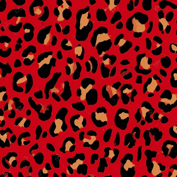 Vintage Peel and Stick Wallpaper Leopard Print Red Black Tan Spots dynamic Wall Mural 17.7in x 9.8ft Self Adhesive Removable Wall Paper Renter Friendly Wallpaper for Bedroom Livingroom Office