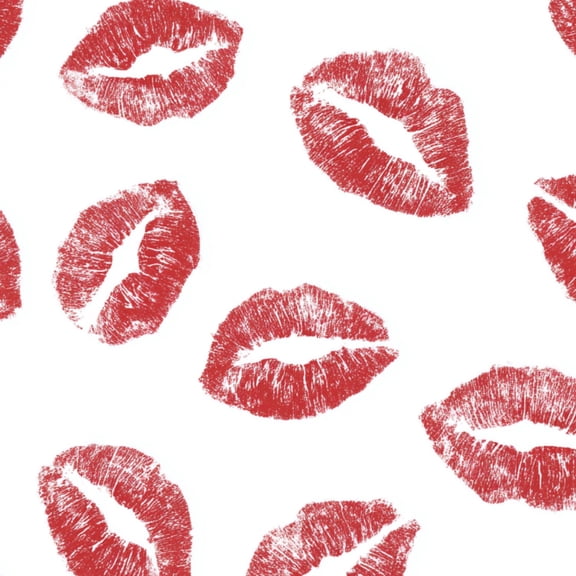 Vintage Peel and Stick Wallpaper Red Lipstick Kiss White Pop lip modern Wall Mural 23.6in x 9.8ft Self Adhesive Removable Wall Paper Renter Friendly Wallpaper for Bedroom Livingroom Office