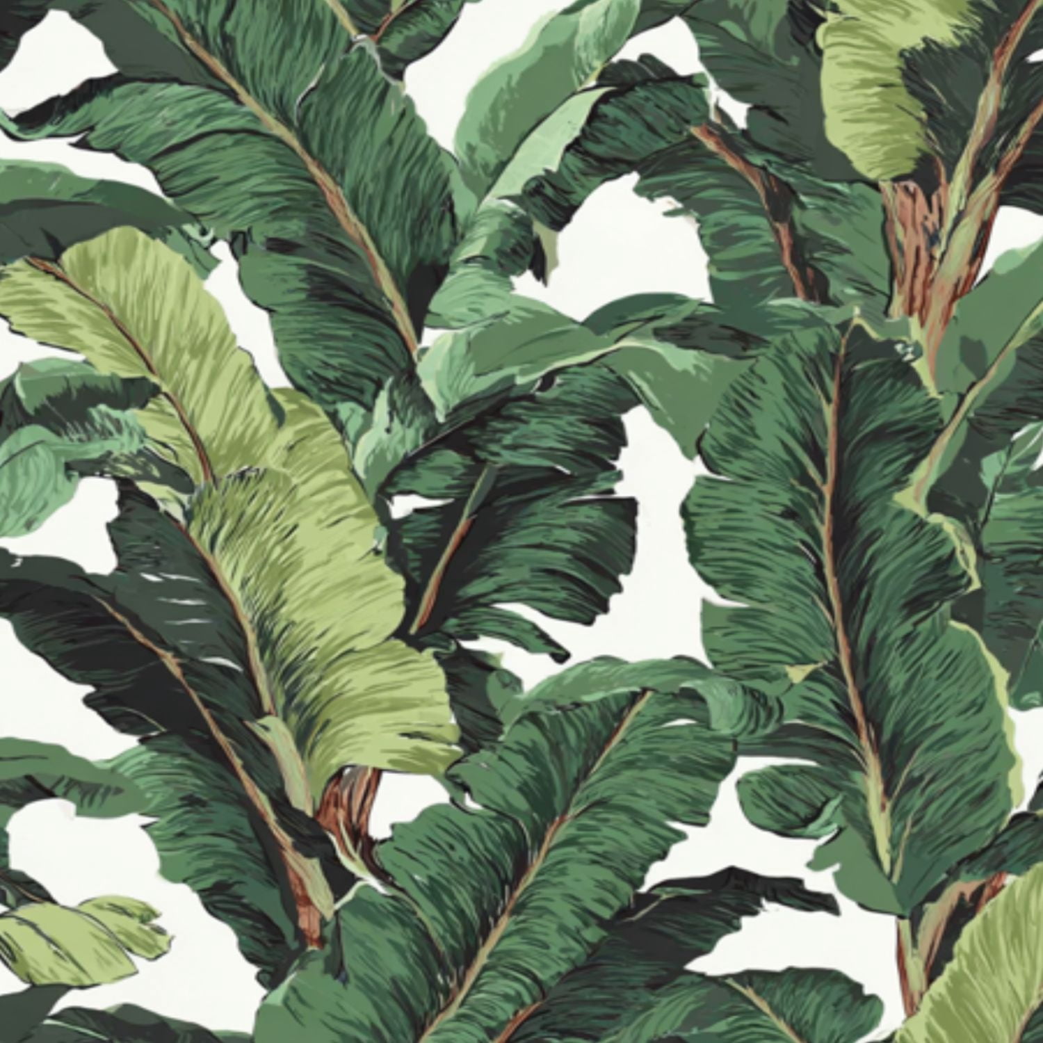 Vintage Peel and Stick Wallpaper Tropical Banana Leaves Bold Green Shades Wall Mural 23.6in x 9.8ft Self Adhesive Removable Wall Paper Renter Friendly Wallpaper for Nursery Bedroom Cabinets