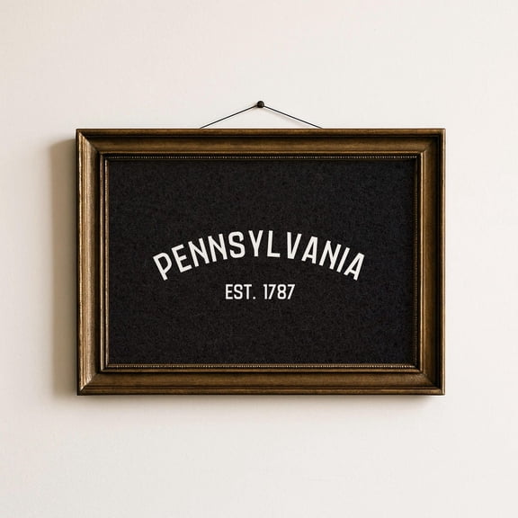 Vintage Pennsylvania State Poster Rustic Farmhouse Decor, Unframed Poster