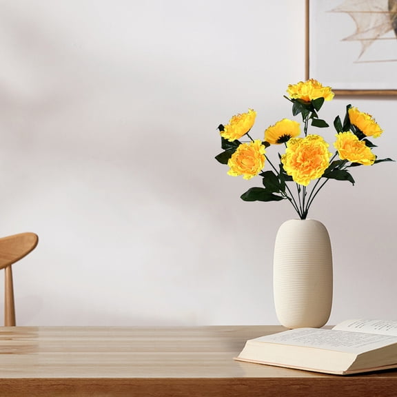 Vintage Peonies – Realistic Artificial Silk Flowers with Dry-Look Petals, Rustic Home & Wedding Bridesmaids Bouquet Bridal Showers