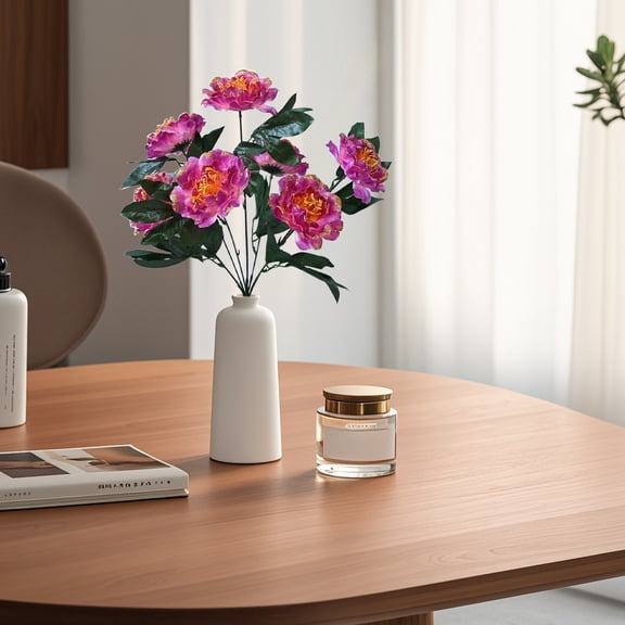 Vintage Peonies – Realistic Artificial Silk Flowers with Dry-Look Petals, Rustic Home & Wedding Bridesmaids Bouquet Bridal Showers