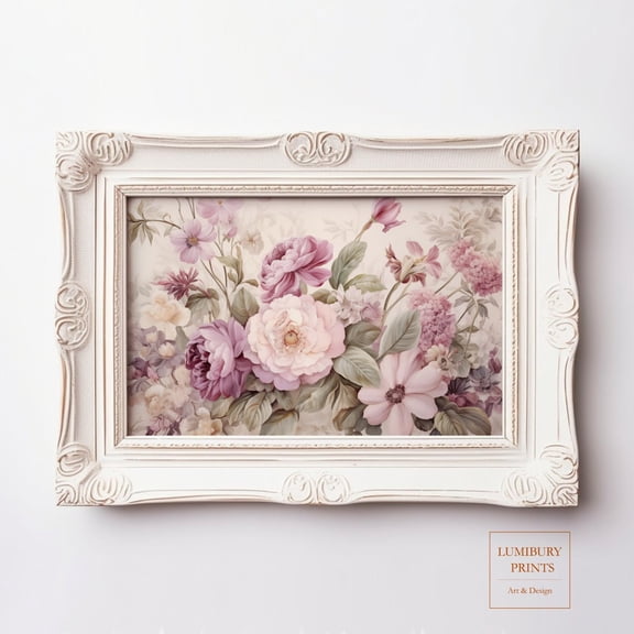 Vintage Peony Print, Flower Wall Art, Romantic Floral, Mother’S Day Gift, Botanical Home Decor, Cottagecore Art Home Decor #2356, Stretched Canvas Size 12x18