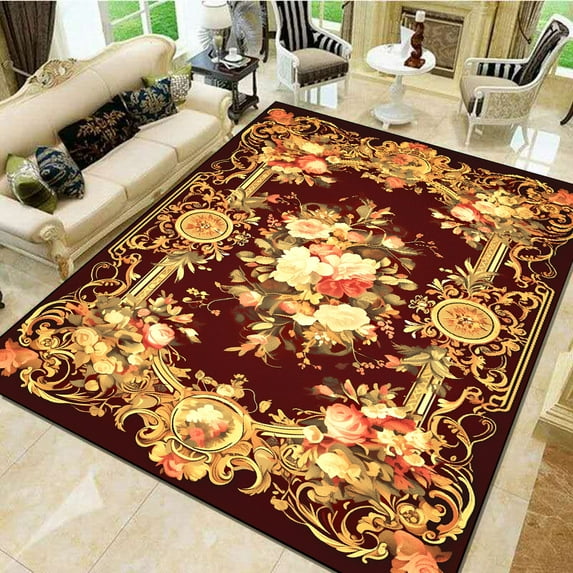 Vintage Persian Carpet Living Room High-end Luxury American Tea Table Rug Large Area Bedroom ration