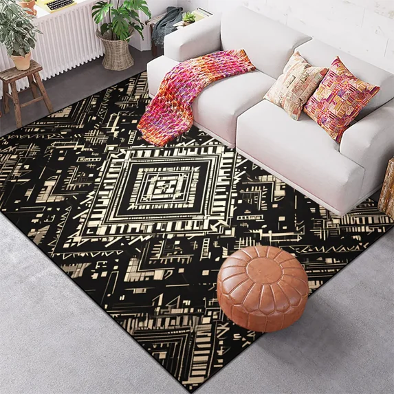 Vintage Persian Carpet for Living Room ration Bedroom Large Rug Non-slip Coffee Table Lounge Rug Was