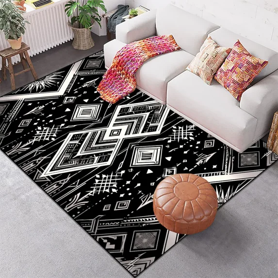 Vintage Persian Carpet for Living Room ration Bedroom Large Rug Non-slip Coffee Table Lounge Rug Was