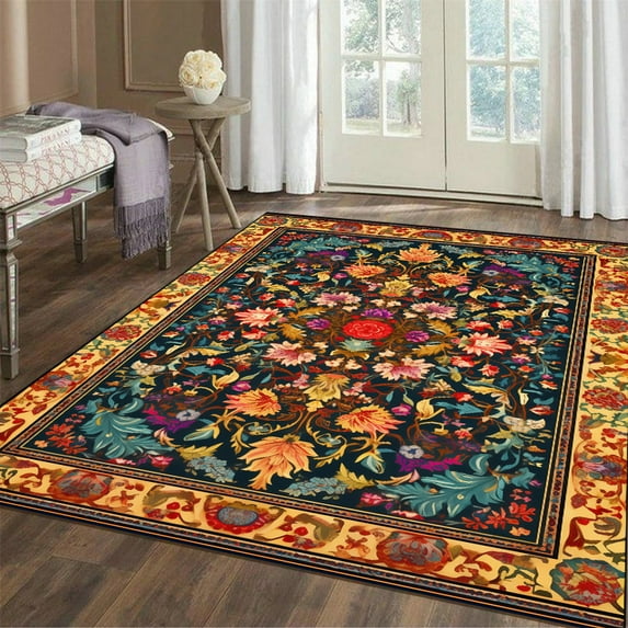 Vintage Persian Red Carpet Living Room High-end Luxury Retro Rug Non-slip Large Area Bedroom ra Rug