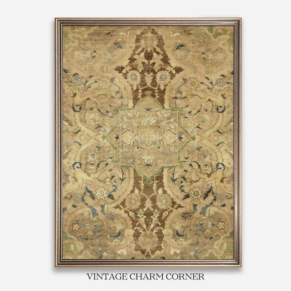 Vintage Persian Rug Pattern Unframed Paper Print