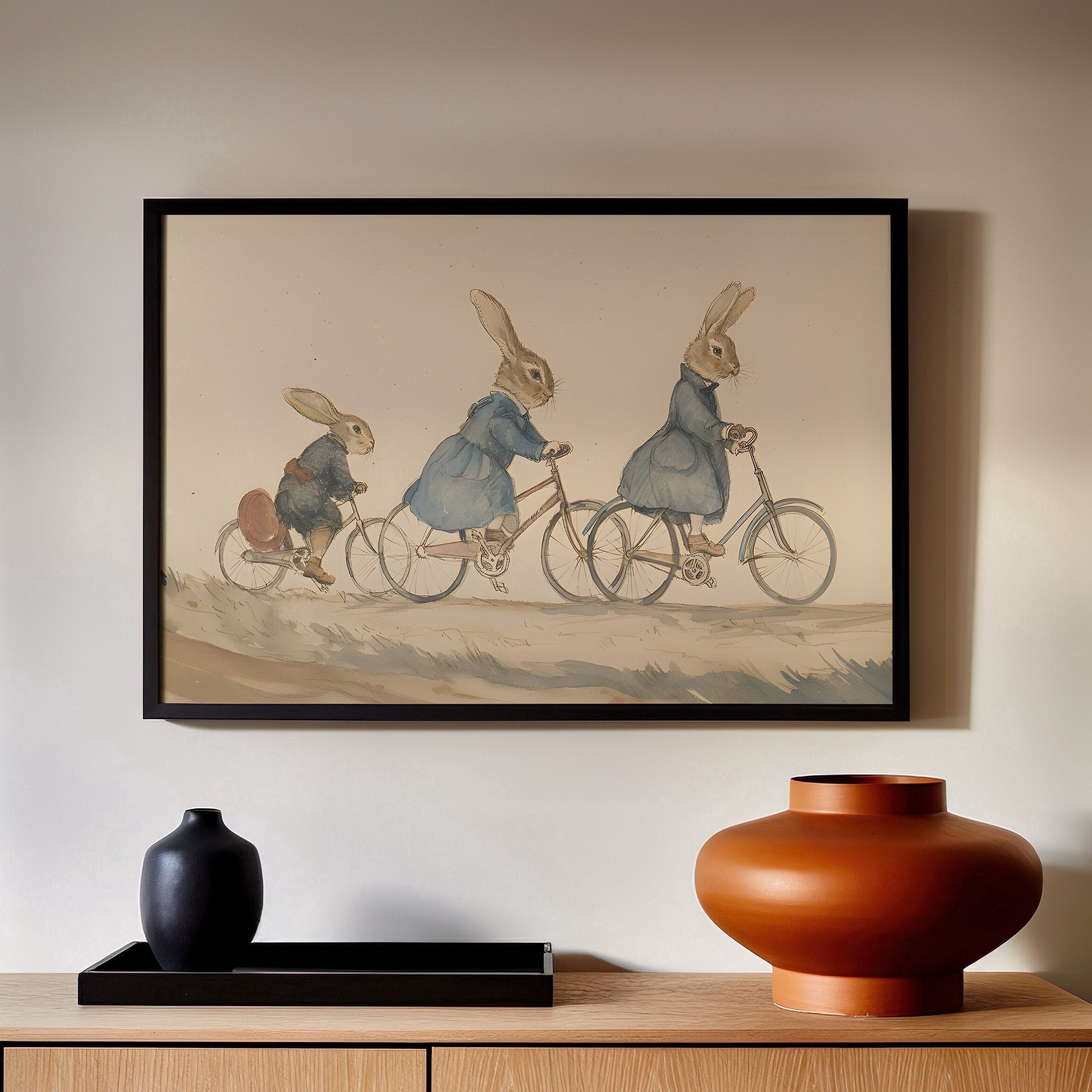 Vintage Peter Rabbit Bunny Bicycle Poster, Poster Only - Walmart.com