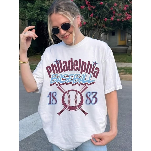 Vintage Philadelphia Baseball T-Shirt, Philly Casual Wear, Sports Gear, Gift For Baseball Fans, Retro Phillytops WoM*En Fall OutfiT*S For WoM*En Green VaC*Ation OutfiT*S WoM*En Halloween Costume220g