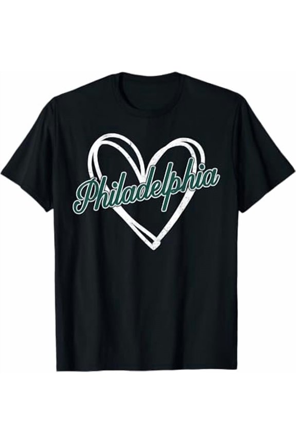Vintage Philadelphia Retro Tee Heart Women Girl T-Shirt, Vintage Birthday Gift
