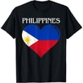 thumbnail image 1 of Vintage Philippines Flag Heart For Filipino T-Shirt, 1 of 4