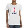 thumbnail image 1 of Vintage Phone Cabinet Graphic And "City Of London" Text Women T-Shirt, Female XX-Large, 1 of 4