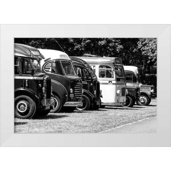 Vintage Photo Archive 14x11 White Modern Wood Framed Museum Art Print Titled - Classic Bus Line