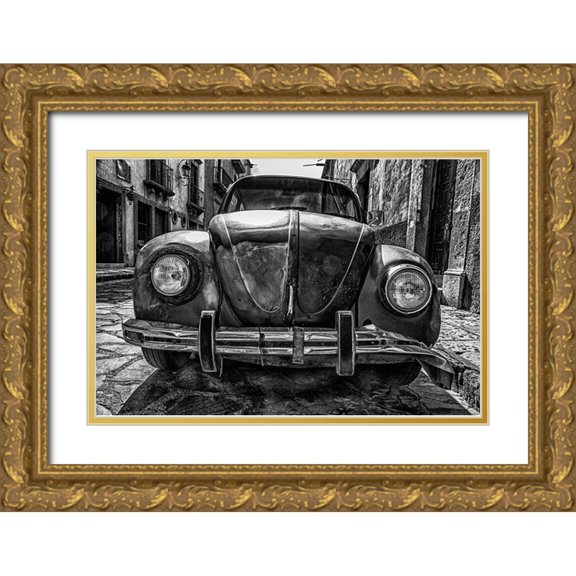 Vintage Photo Archive 18x13 Gold Ornate Wood Framed with Double Matting Museum Art Print Titled - Hangin in There