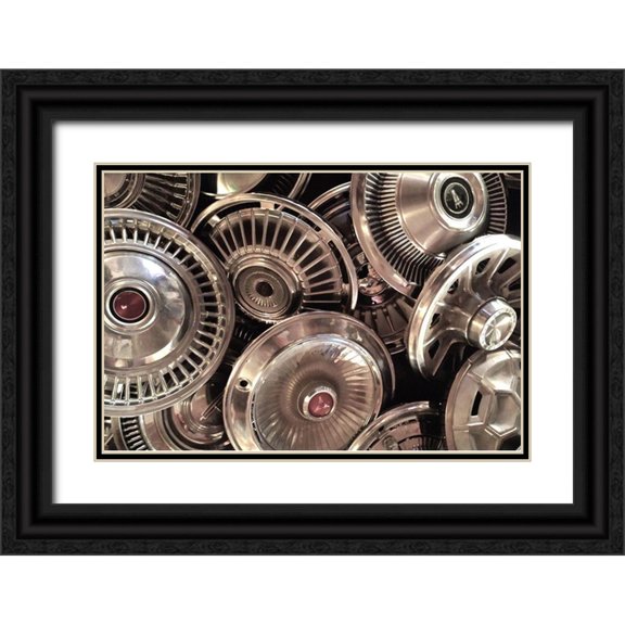 Vintage Photo Archive 24x17 Black Ornate Wood Framed with Double Matting Museum Art Print Titled - The Wheels of Time