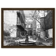 thumbnail image 1 of Vintage Photo Old French Courtyard New Orleans Louisiana A4 Artwork Framed Wall Art Print, 1 of 4