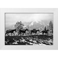 thumbnail image 1 of Vintage Photography 18x13 White Modern Wood Framed Museum Art Print Titled - Winter Mule Packing, 1 of 4
