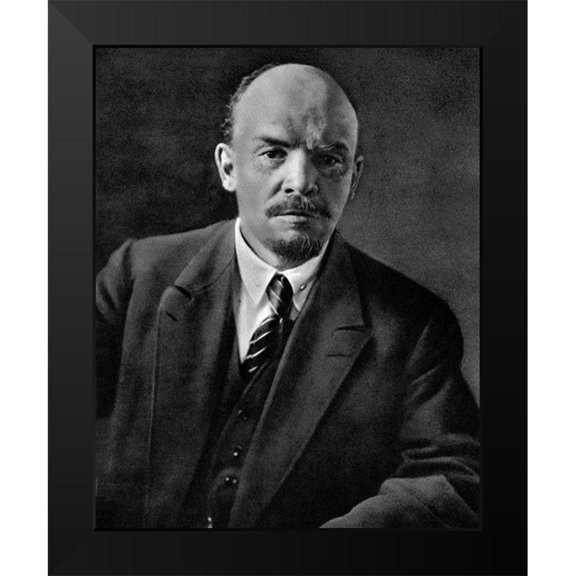 Vintage Photography 20x24 Black Modern Framed Museum Art Print Titled - Lenin 1920