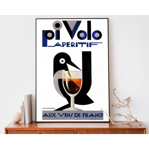 Vintage Pi Volo Aperitif Print Retro Poster Rustic Boho Kitchen Decor Restaurant Inspired Wall Art, Poster Only