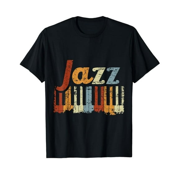 Vintage Piano Musical Instrument Jazz Music Genre Men Vintage T-Shirt