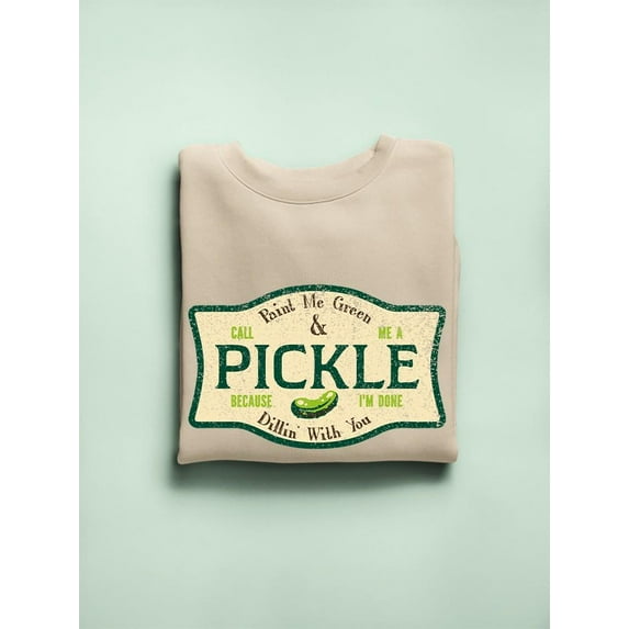 Vintage Pickle Sign Sweatshirt Women's -SmartPrintsInk Designs