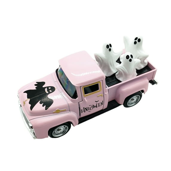 Vintage Pickup Truck Collectible Figurine, Metal Vehicle-Themed Decor for Various Room Types, Christmas & Universal Holiday Decorative, Halloween, Thanksgiving Day Antique Style Display