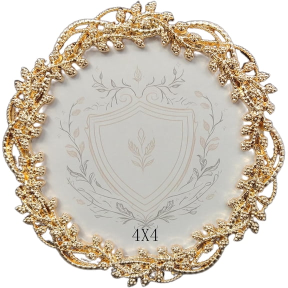 Vintage Picture Frame 4 Inch, Gold Antique Photo Frames with Glass Front for Tabletop, Home Decor, Art Deco, Photo Gallery, Displays, Gift Ideas (Gold, 4in)