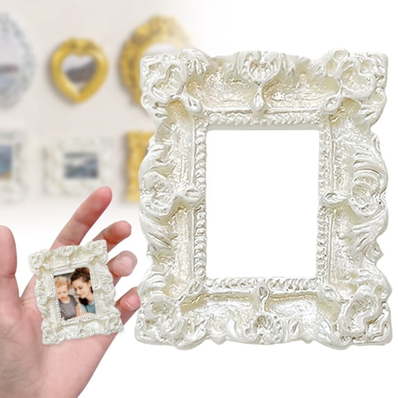 Vintage Picture Frame, Antique Photo Frame for Photography Wall Decor Hanging and Tabletop Display, Decorative Miniature Frame for Home Office DIY Craft