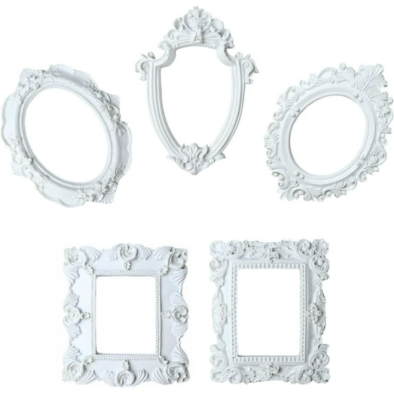 Vintage Picture Frame Resin Wall Hanging Photo Frame Antique Picture Frame Table Top Jewelry Display Frame Christmas Hotel Fridge Decor