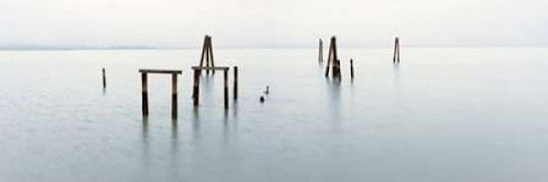 Vintage Pier in the Mist Canvas Art - Alan Blaustein (12 x 36)
