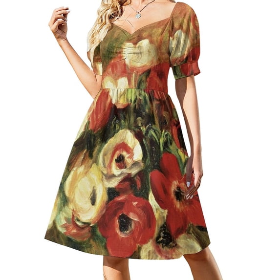 Vintage Pierre Auguste Renoir Anemones Fine Art Sleeveless Dress dresses for womens summer dresses women 2024 dress