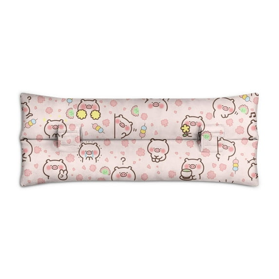 Vintage Pig Design Seat Belt Cushion for Surgery - Mastectomy & Chest Recovery Car Pillow with Watercolor Kawaii Pig Illustration