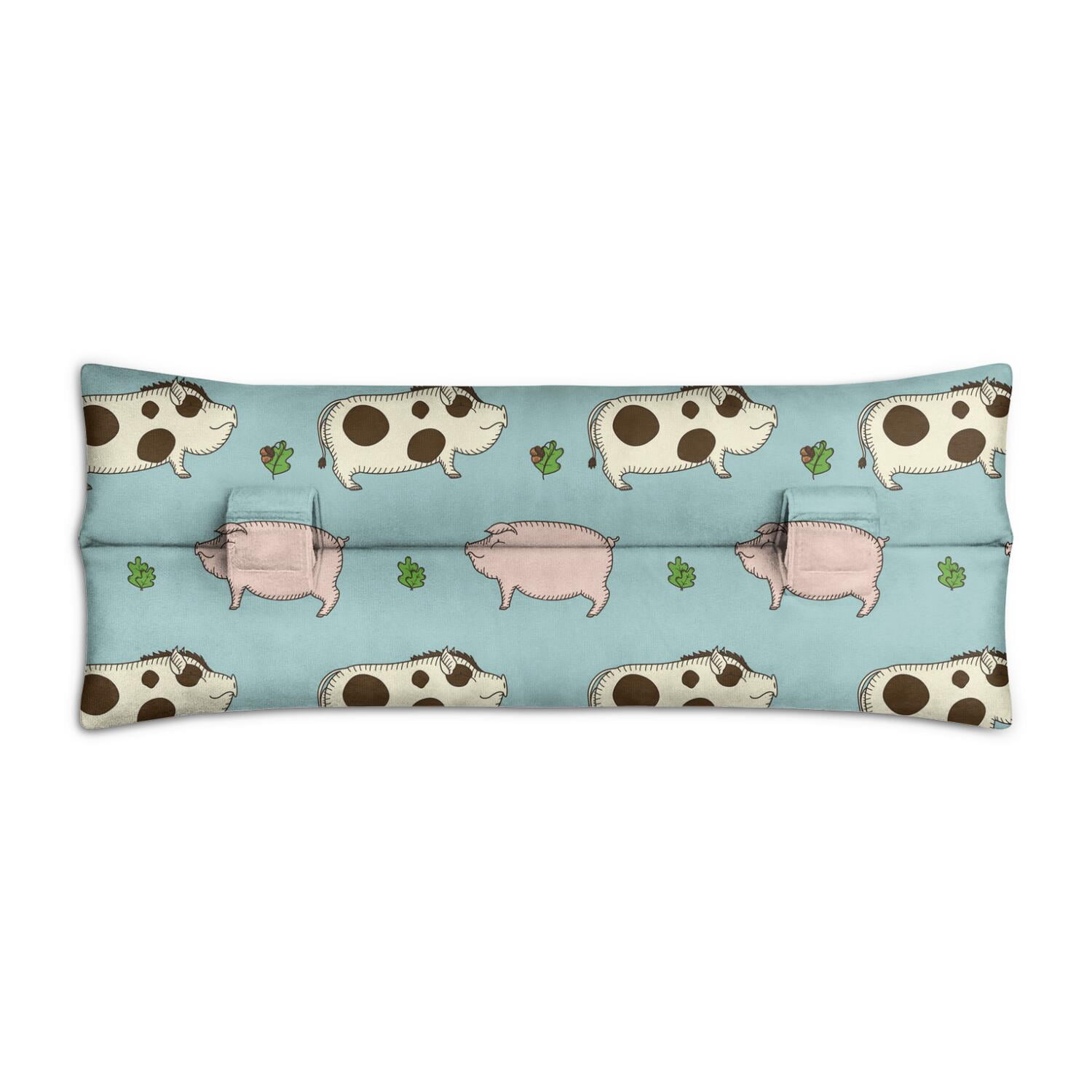 Vintage Pig Illustration Mastectomy Pillow for Car - Post Surgery Seat Belt Pressure Relief Pad for Breast & Chest Recovery