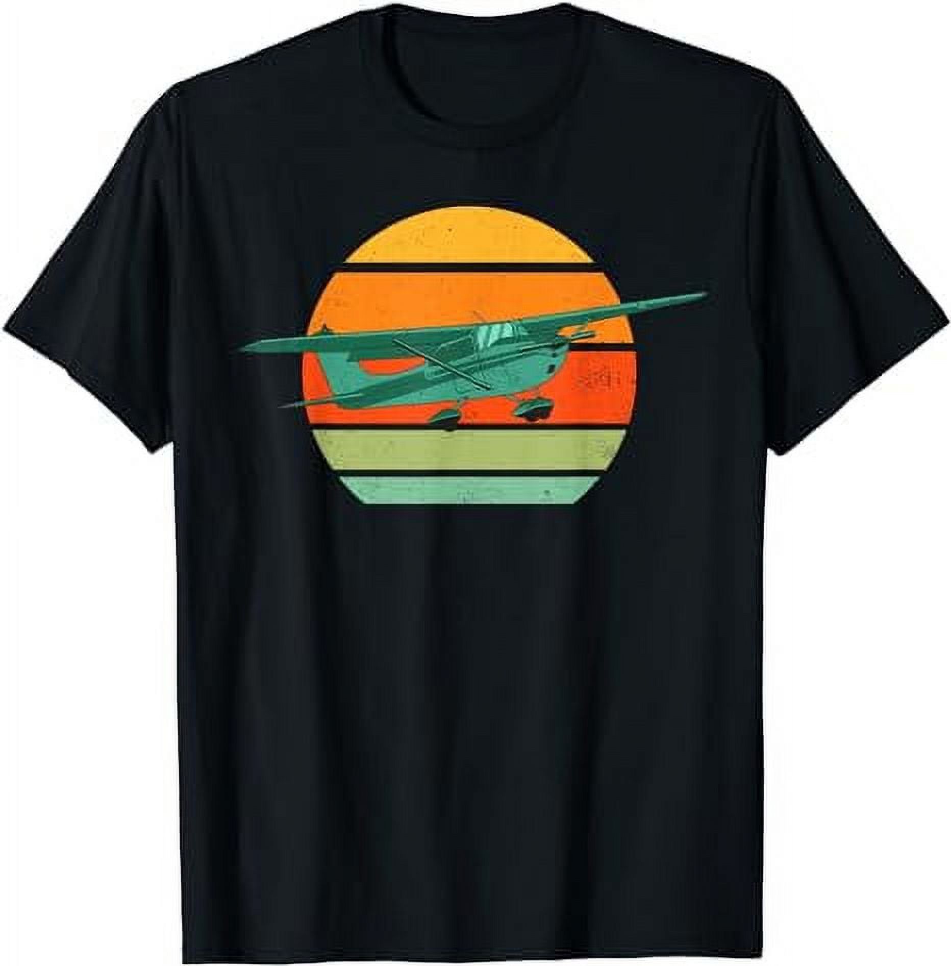 Vintage Pilot Aviation Airplane Light Retro Aircraft T-Shirt - Walmart.com