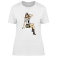 thumbnail image 1 of Vintage Pin Up Soldier Girl T-Shirt Women -Image by Shutterstock, Female Large, 1 of 2