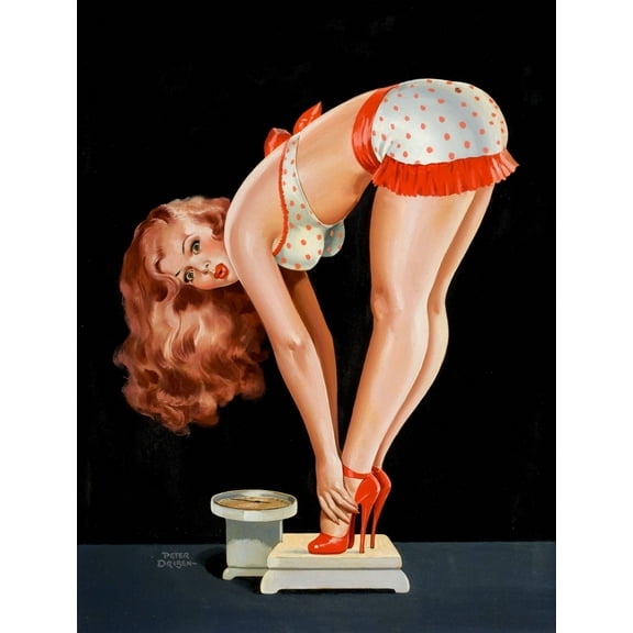 Vintage Pin up Girl art Poster Wall Art,Sexy Girl Wall Art,Man Cave Plaque Poster,Dining Room Wall Decor Ideas, Art Deco Frameless 20x30inch