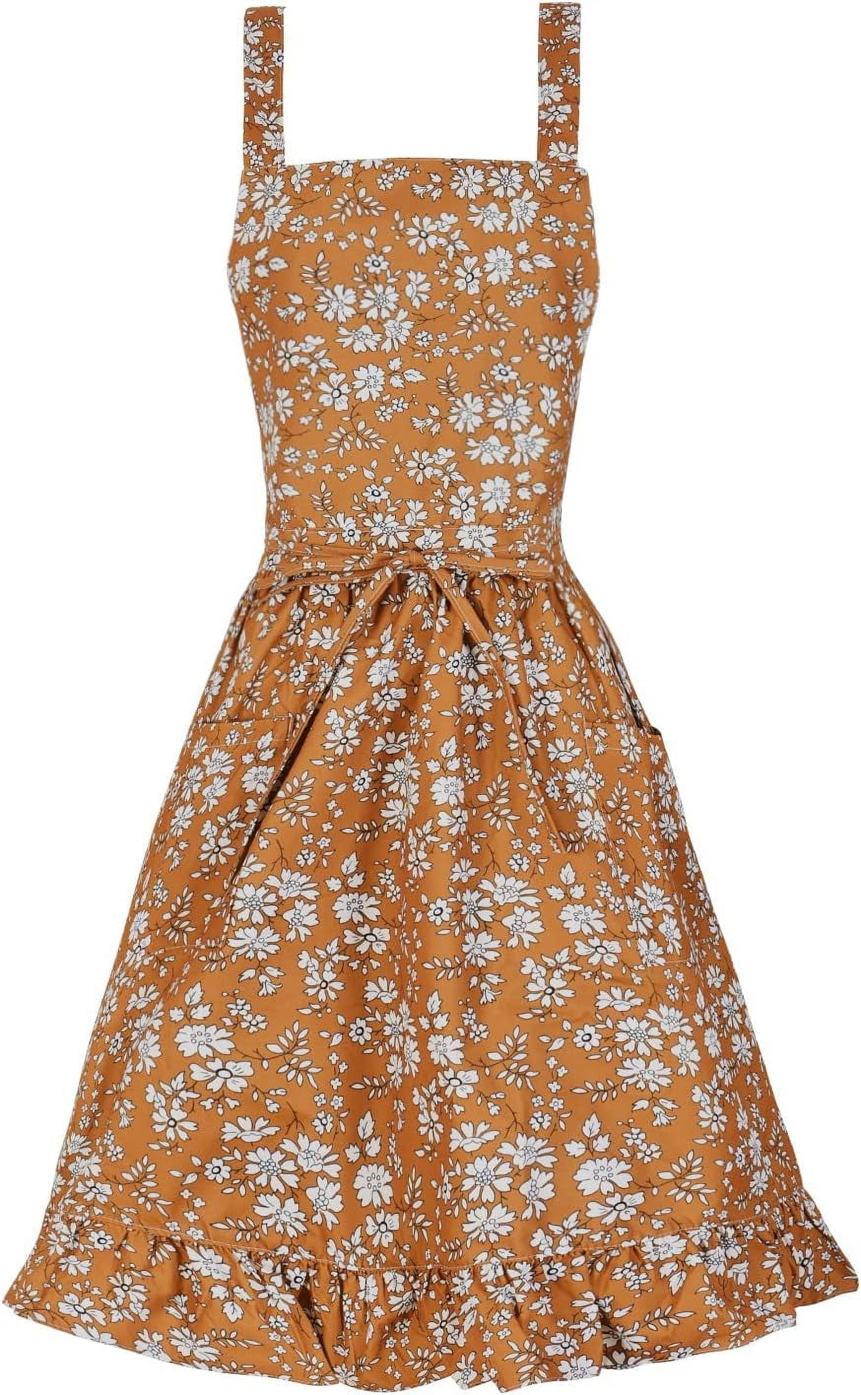 Vintage Pinafore Apron Dress for Women with Pockets Cute Floral Chef Aprons for Kitchen Cooking Baking Gardening - Walmart.com Vintage Pinafore Apron Dress for Women with Pockets Cute Floral Chef Aprons for Kitchen Cooking Baking Gardening - Walmart.com