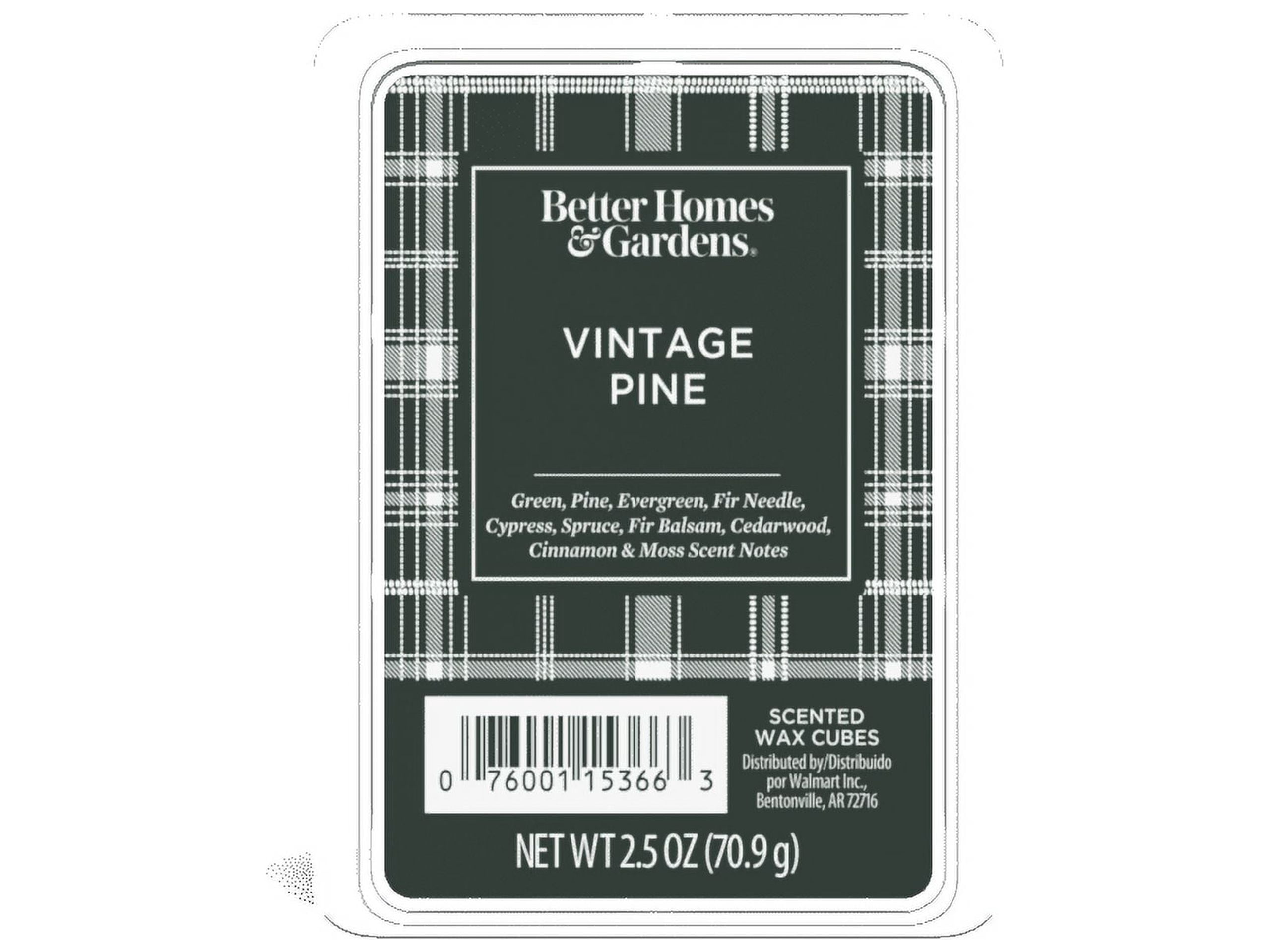 Vintage Pine Scented Wax Melts, Better Homes & Gardens, 2.5 oz (1-Pack)