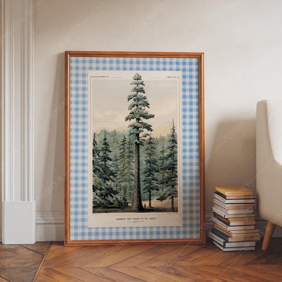 Vintage Pine Tree Poster Pnw Wilderness Poster , Poster Print Only