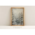 thumbnail image 1 of Vintage Pine Tree Winter Art Print, Rustic Decor Home Decor #2147, Unframed Canvas Size 8x12, 1 of 4