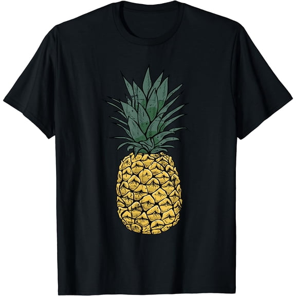 Vintage Pineapple T Shirt, Cute fruit Food Clothing, Pajama T-Shirt