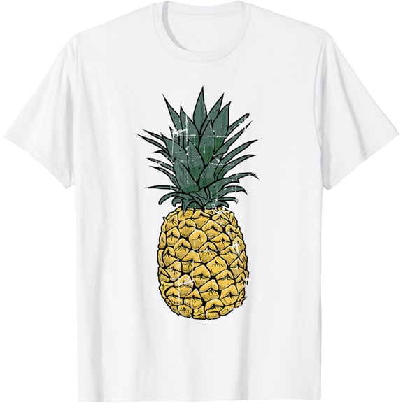 Vintage Pineapple T Shirt, Cute fruit Food Clothing, Pajama T-Shirt