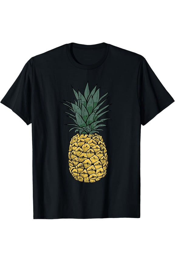 Vintage Pineapple T Shirt, Cute fruit Food Clothing, Pajama T-Shirt