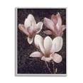 thumbnail image 1 of Vintage Pink Blooms Damask Pattern Botanical & Floral Graphic Art Gray Framed Art Print Wall Art, 1 of 7