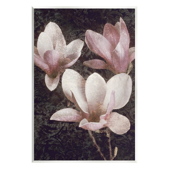 Vintage Pink Blooms Damask Pattern Botanical & Floral Graphic Art Unframed Art Print Wall Art