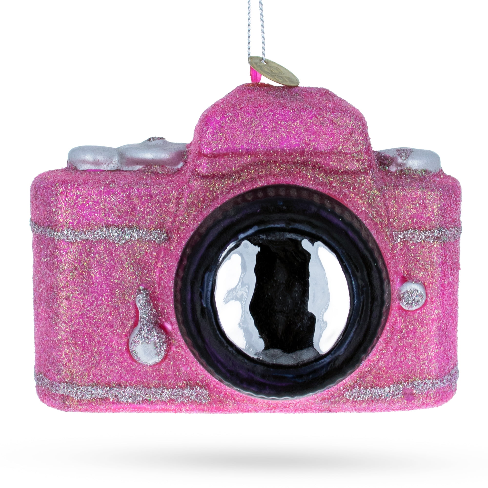 Vintage Pink Camera Blown Glass Christmas Ornament - Walmart.com