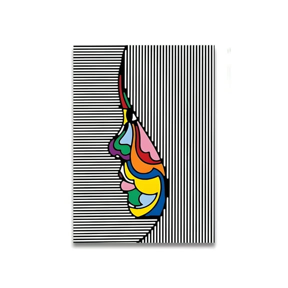 Vintage Pink Cartoon Print Poster Wall Art for Living Room Bedroom Home Decor, UNFRAMED 8x12