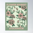 thumbnail image 1 of Vintage Pink Flower Market Stockholm Poster Wall Art, Modern Wall Decor For Living Room Bedroom, 16x24 UNFRAMED, 1 of 2